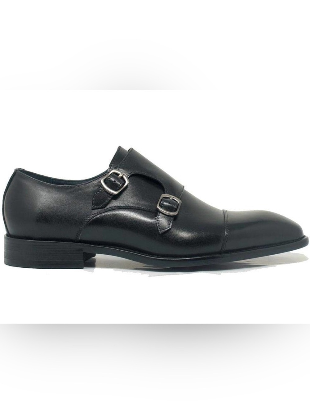 Gifennse Double Monkstraps Leather Loafer Blue